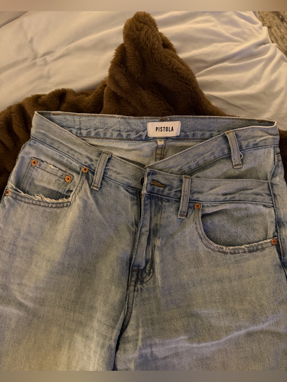 Pistola crossover waist straight leg Jeans